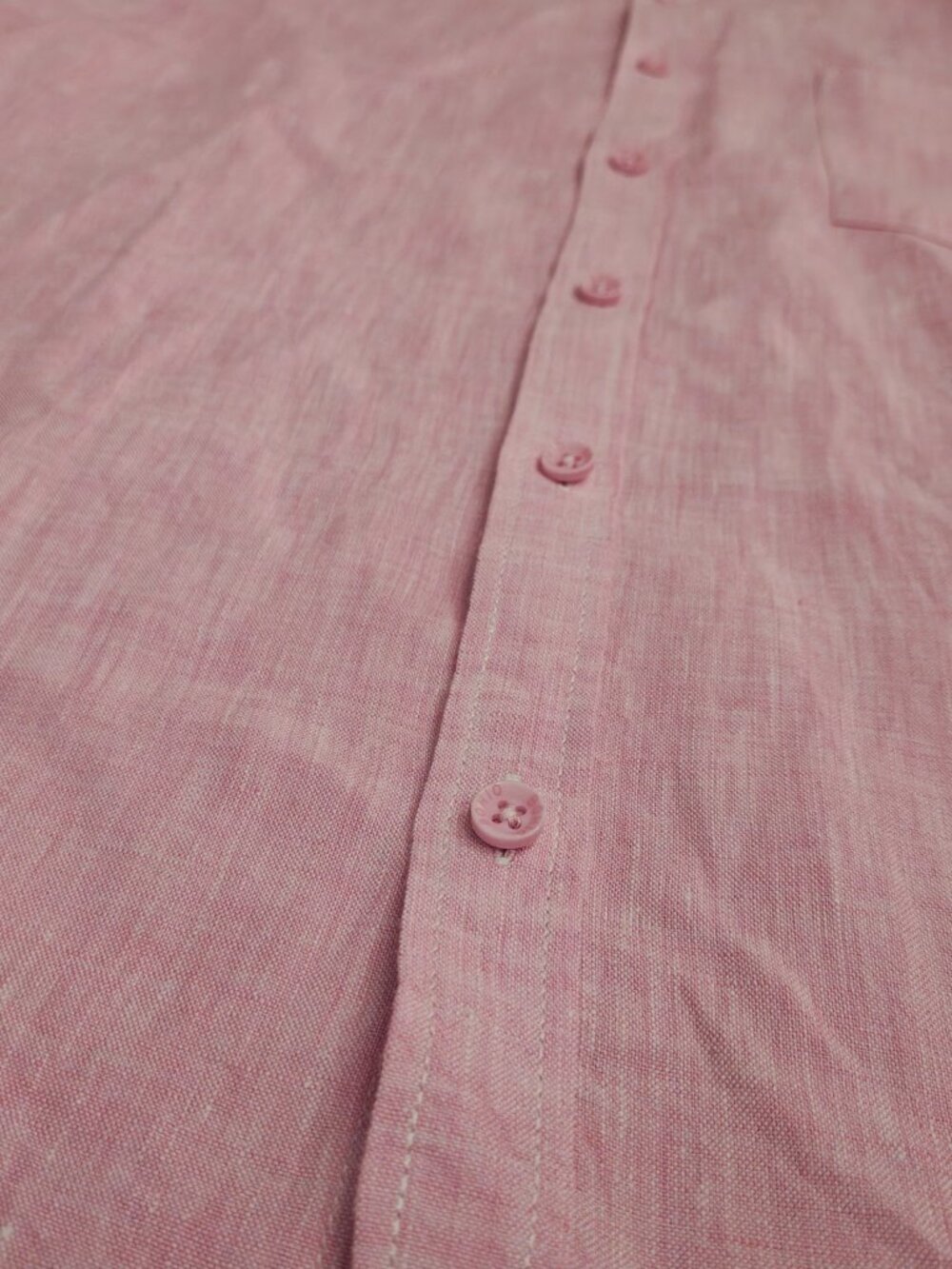 Bohio Pink Structured Linen Long Sleeve Button‑Down Shirt • Men’s Small - Picture 5 of 7